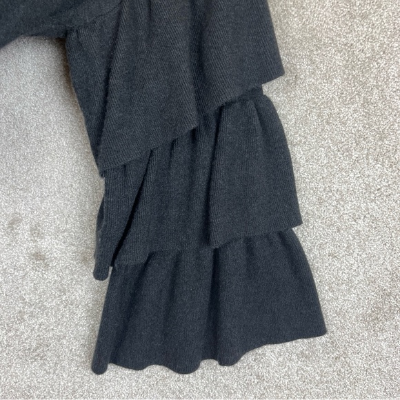 Zara Sweater Womens Small Gray Pullover Flared Sleeve Viscose Blend- 9701* - Picture 8 of 9